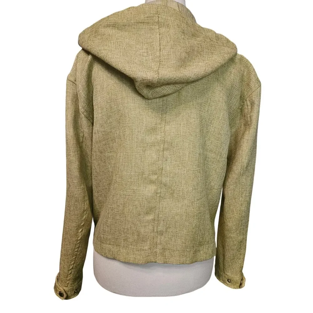 NWOT Quality Light Spring Jacket w/ bonus Scarf by Avec Les Filles Hooded XS F44